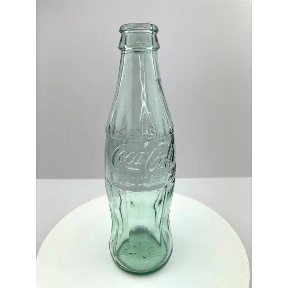 Vintage Coca Cola Bottle, 1994 Coke Holiday Greetings Green Glass Hobble Skirt - Picture 1 of 9